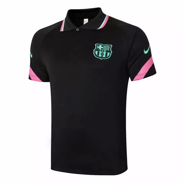 Polo Barcelona 2020-21 Schwarz Grün Pink